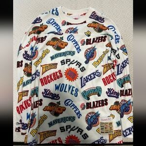 Mitchell & Ness NBA "Retro Logos" Western Conference Sweater Size Medium Men's